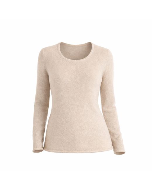 I Rocchi Cashmere Natural Neutrals Pure Cashmere Crewneck Sweater