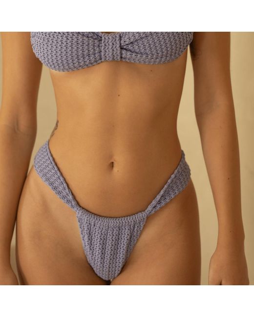 Montce Purple Crochet Sandra Bikini Bottom