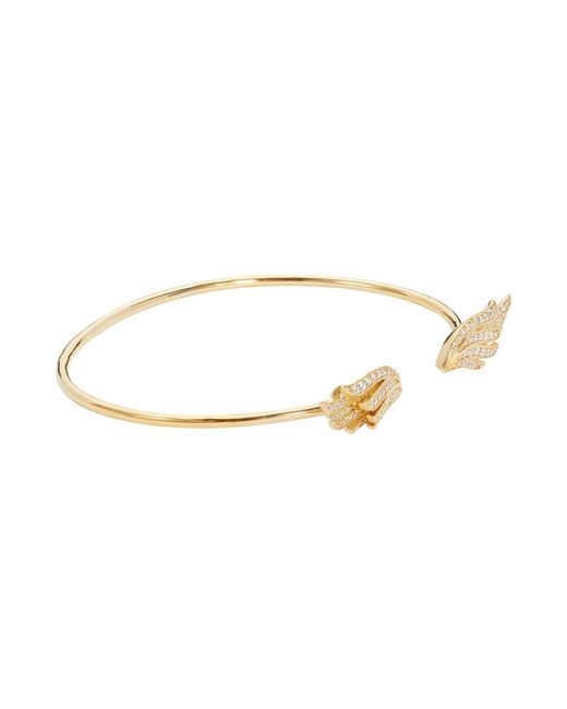 BLOOMTINE | Earth Angel HQ Metallic Angel Wings Premium Vermeil Bangle