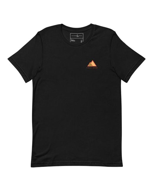 Anchor and Crew Black Two Field Notes Organic Cotton T-Shirt for men