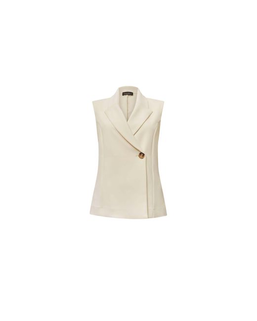 James Lakeland White Suit Cream Vest