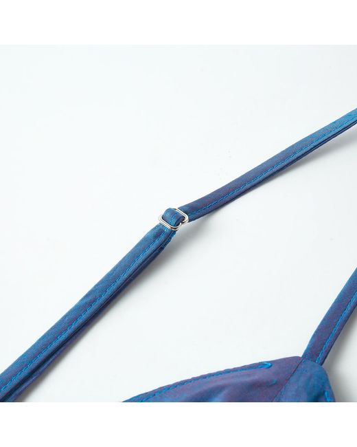 Soft Strokes Silk Blue Mulberry Silk Dupioni Cropped Camisole Top