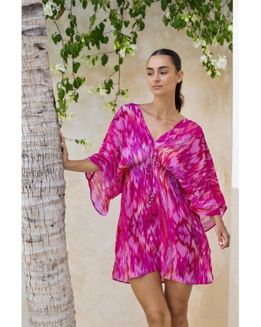 Sophia Alexia Pink Magical Mini Capri Kimono Dress