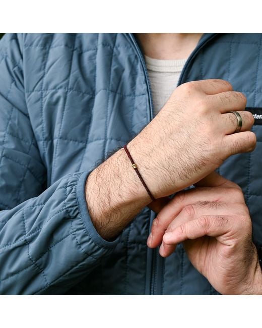 Harbour Uk Purple Soul Brass Brass Rope Bracelet for men