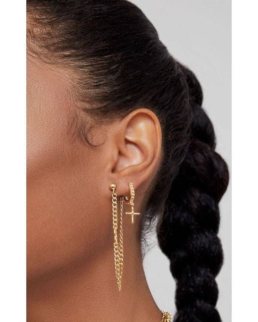 Argento Vivo White The Roxe Chain Link Earring