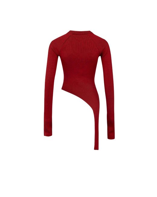 Pcfg Red Your Itch Two Tones Rib Top