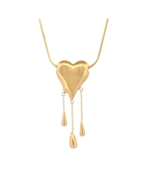 Ebru Jewelry Metallic Golden Tears Of Love Necklace