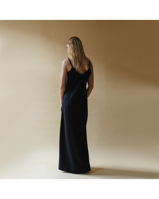 Una Berzina Black Maxi Second Skin Slip Dress