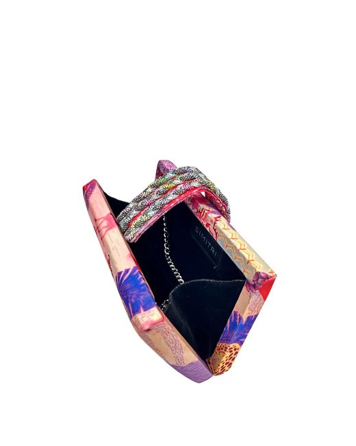 Simitri Pink Faerie Braided Clutch