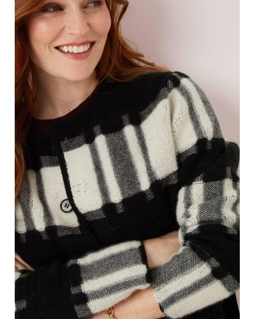 Loop Cashmere Black Reversible Check Jacket