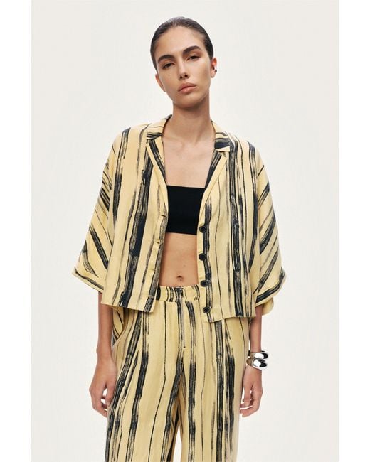 Nocturne Metallic Printed Short Sleeve Shirt