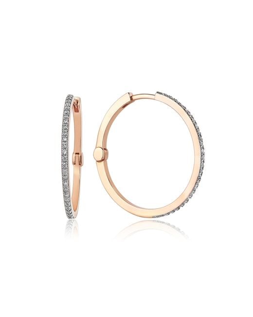 Reis Jewellery Black Diamond Hoop Earrings