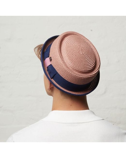Dasmarca Hats Blue Dasmarca Rico Summer Telescope Crown Lightweight Breathable Rude-Boy Mod Porkpie Hat for men