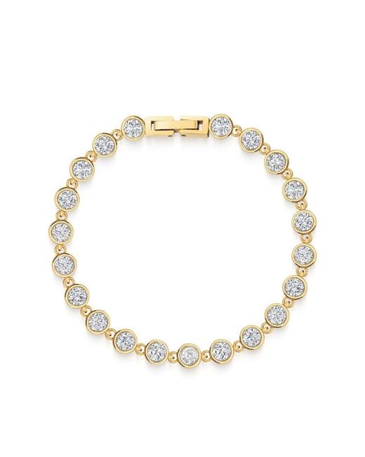Nialaya Metallic Round Gem Link Bracelet