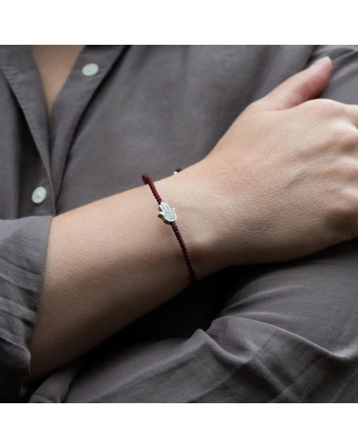 Harbour Uk Red Hamsa Rope Bracelet