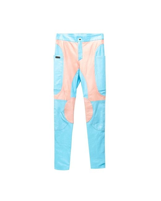 Paloma Lira Blue Spaceship Leather Pants for men