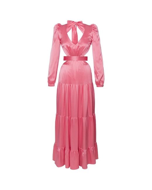 Anse Victorin Pink Elly Silk Maxi Dress
