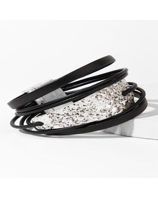Saachi Black Absolute Zero Leather Bracelet