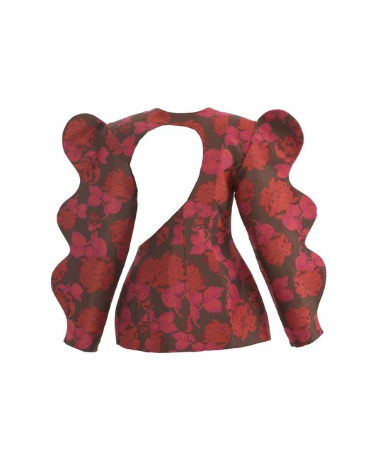 Psychedelic Overdose. Red Butterfly Brocade Jacket