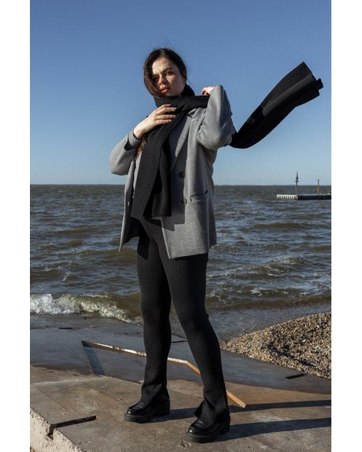 SALANIDA Gray Forza Knitted Merino Blazer Light