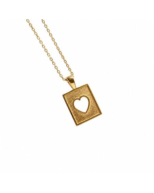 Cier Metallic Heart Frame Necklace