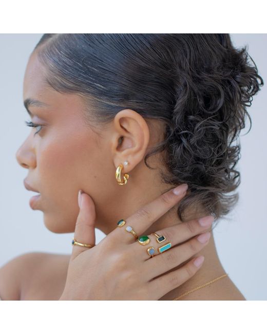 Arctic Fox & Co. Metallic Amara Half Twist Hoop Earrings
