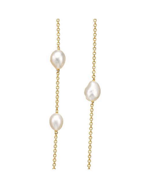 Unaloe Metallic Plated Layered Pearl Necklace For – Natural Freshwater Pearl Bridal Statement Jewelry