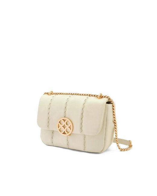 Orange Cube Natural Square Stitch Flap Bag
