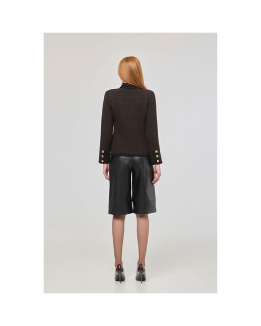 The Extreme Collection Black Two-Toned Knit Jacket Preston