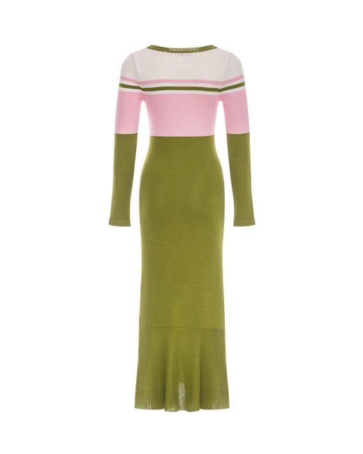 Andreeva Women's Green Chrysanthemum Knit Dress With Swarovski Details -  www.web.smkmuhngawen.sch.id