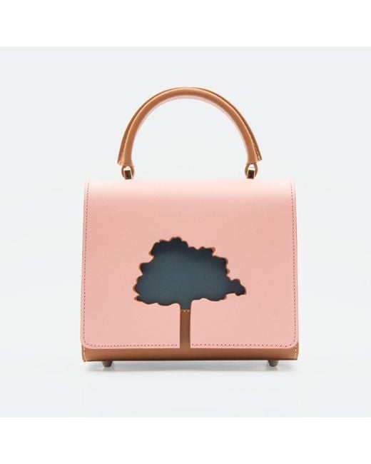 Absurde Pink One Way Small Leather Shoulder Bag