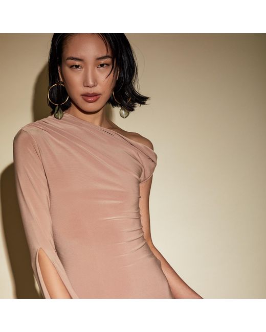 Celestine & Mae Brown Neutrals Begonia Midaxi Dress