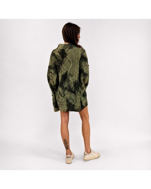 Zasta Studio Green Hand-Dyed Wool Knit Sweater
