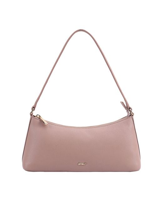 Paul Costelloe Pink Zoey Leather Shoulder Bag
