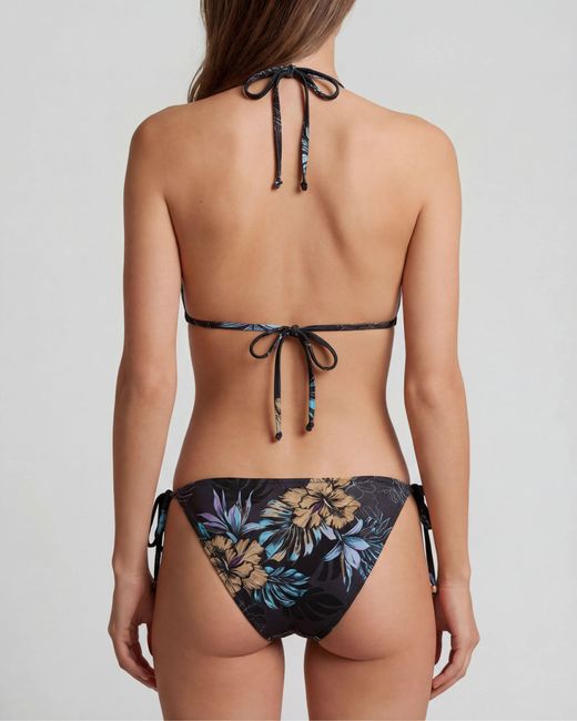 Lords of Harlech Blue Flavia Exotic Floral Bikini Top