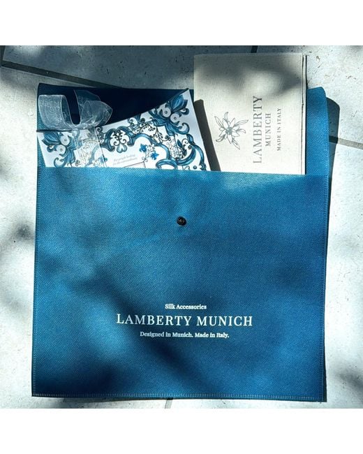 Lamberty Munich Pink Inky Blooms Italian Mulberry Silk Scarf Rose