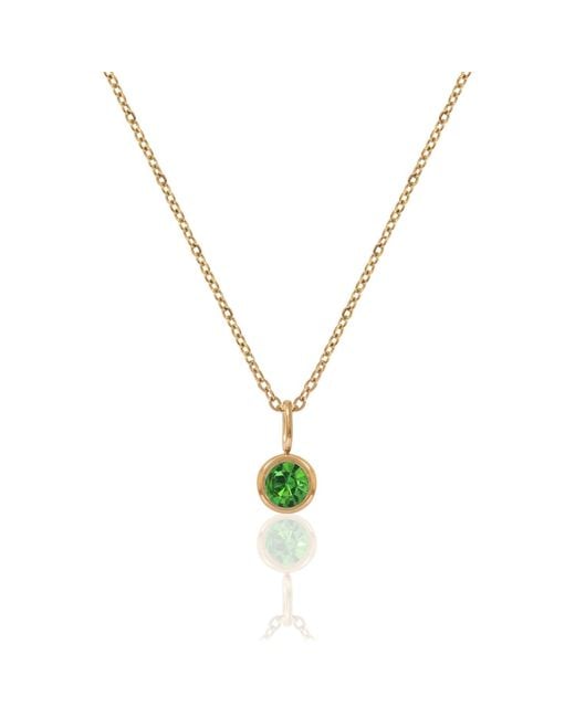 A Weathered Penny Metallic Birthstone Necklace