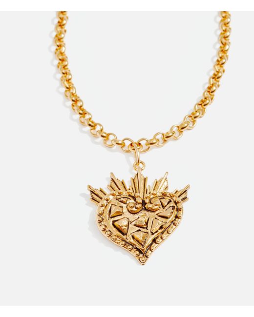 Lovard Metallic Broken Heart Necklace