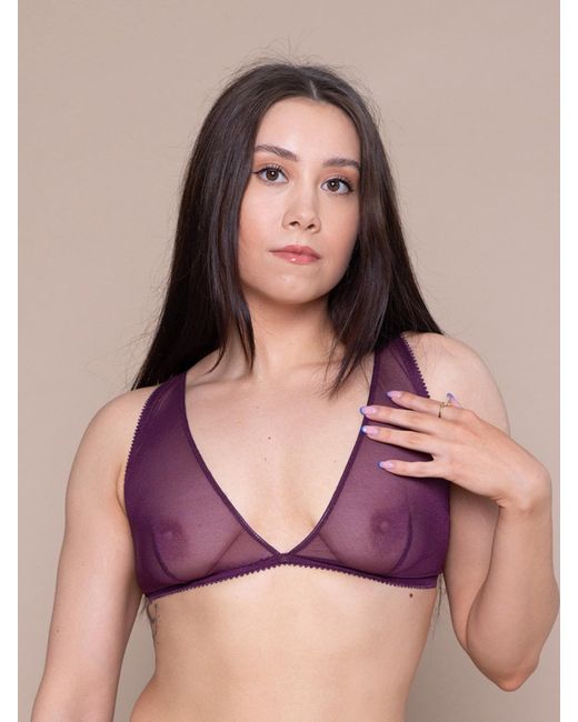 BonBon Lingerie Purple Stardust Plum Triangle Bra