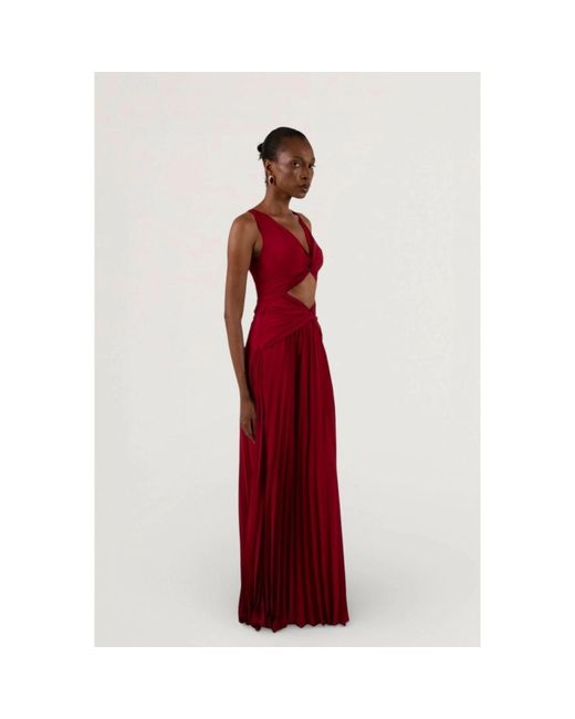 Lamide Sadipe Red Celestia Wine Dress