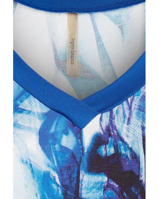 Conquista Blue V Neck Dress