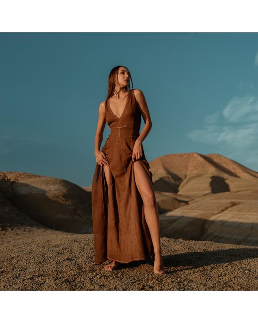 Zhenabia Natural Neutrals Zhe Dress Desert Sand
