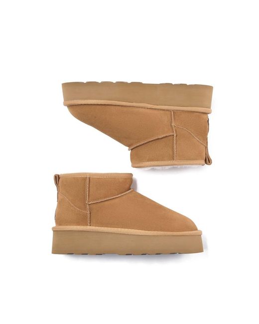 EverAu Australia Brown Heron Ultra Mini Platform Boots