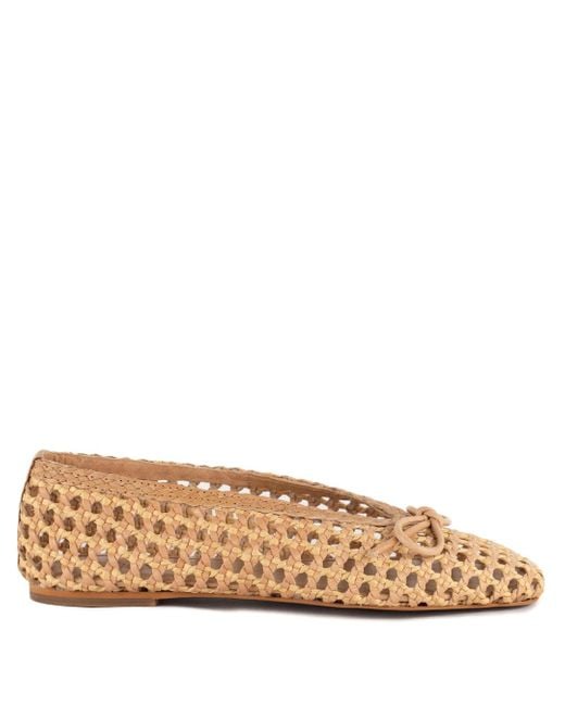 Keith Scarrott Shoes Brown Neutrals Soffiano Taupe Ballet Pump