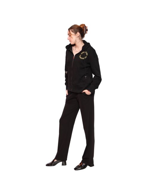 Miracles Manifester Black Mid-Rise Straight Leg Pants