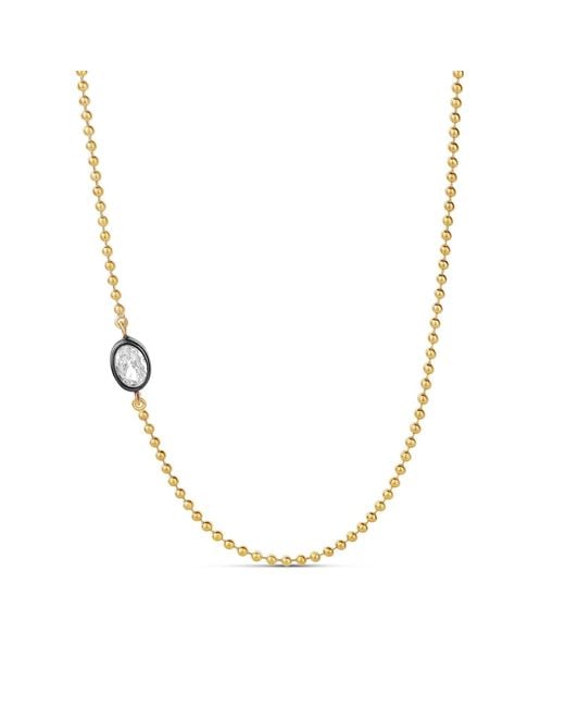 SHYMI Metallic Side Shape On Beaded Ball Chain