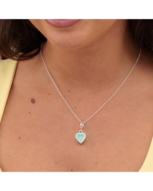 Lily Charmed Multicolor Sterling Geometric Heart Charm Necklace