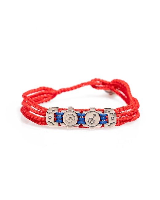 Ebru Jewelry Red Spiritual Soul Cord Striking Bracelet for men