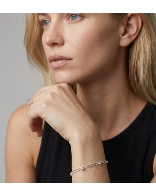 Uchi and Soto Metallic Enso 925 Layered Chain Bracelet