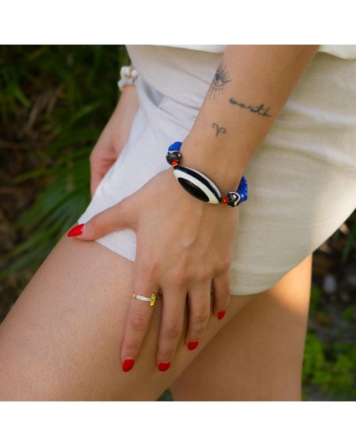 Ebru Jewelry Third Eye Blue Tibetan Bracelet